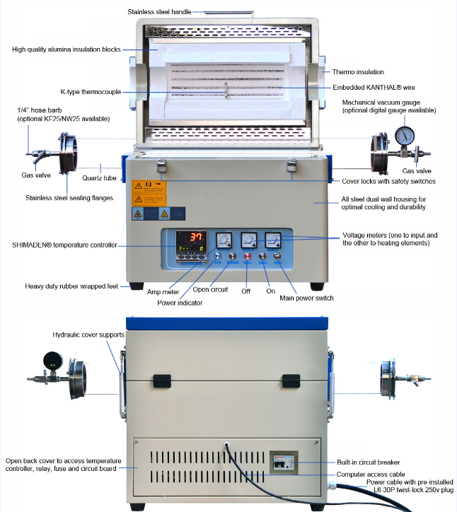 two zone tube furnace